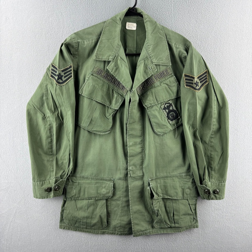 Vietnam Jungle Jackete Size Small Non-Ripstop Theater‎ Made Patches 60s Poplin